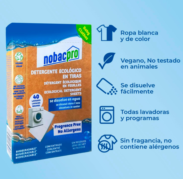 Detergente en Tiras sin Fragancia